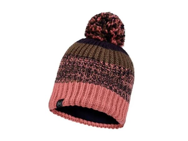 Buff Knitted And Fleece Hat Kids sibylla blossom pink