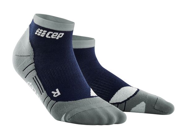 CEP Členkové Outdoorové Ponožky Light Merino marine blue/grey