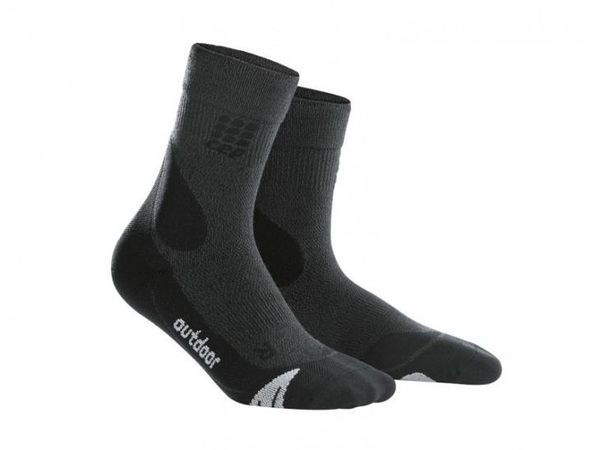 CEP kompresné outdoorové ponožky merino dámske grey