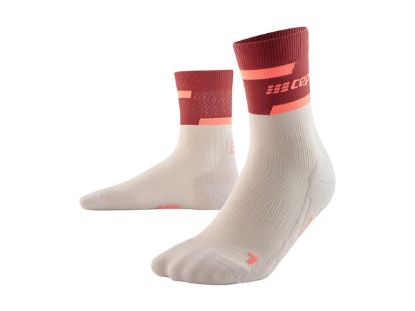 CEP Run Compression Mid Cut Socks 4.0 W red/off white