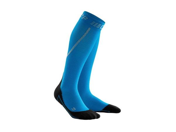 CEP Winter Run Compression Socks electric blue/black
