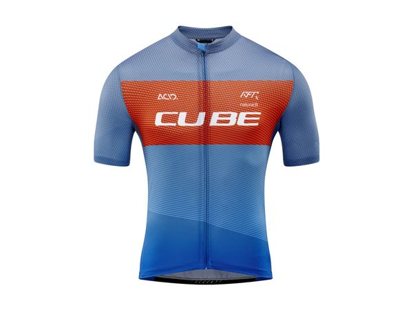 Cube Teamline CMPT Short Sleeve blue/red/grey