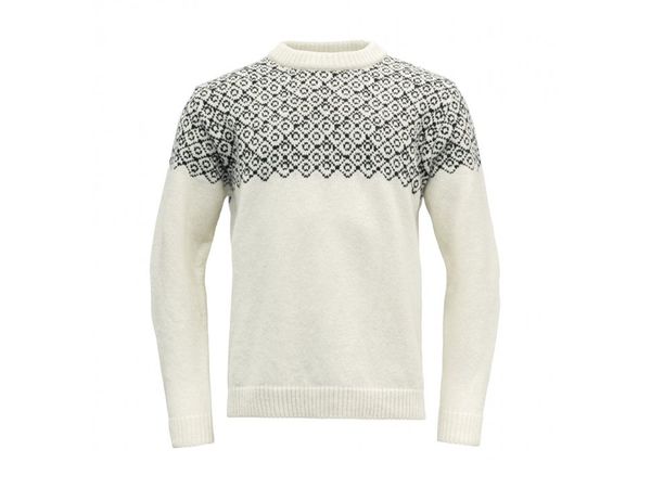 Devold Bjornoya Wool Sweater offwhite/ink