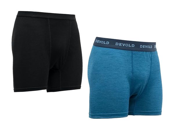 Devold Breeze Merino Boxer 2-Pack M black/blue