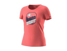 Dynafit Graphic Cotton T-Shirt W hot coral/ badge