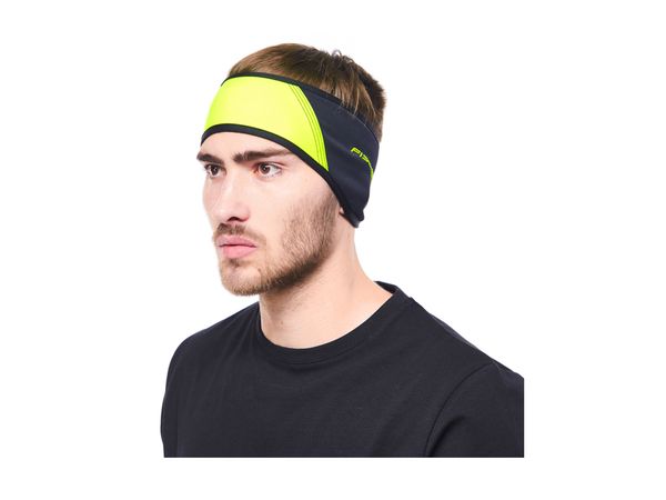 Fischer Ox Windshell Headband black/neon yellow