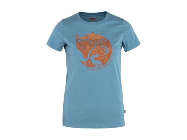 Fjällräven Arctic Fox Print T-Shirt W dawn blue/terracotta brown