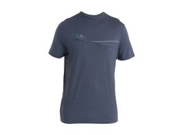 Icebreaker Mens Merino 150 Tech Lite III T-Shirt Cadence Paths graphite