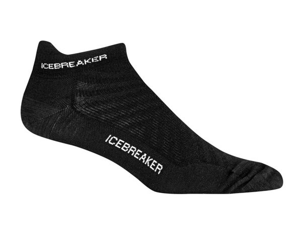 Icebreaker Mens Merino Run+ Ultralight Micro Socks black/snow