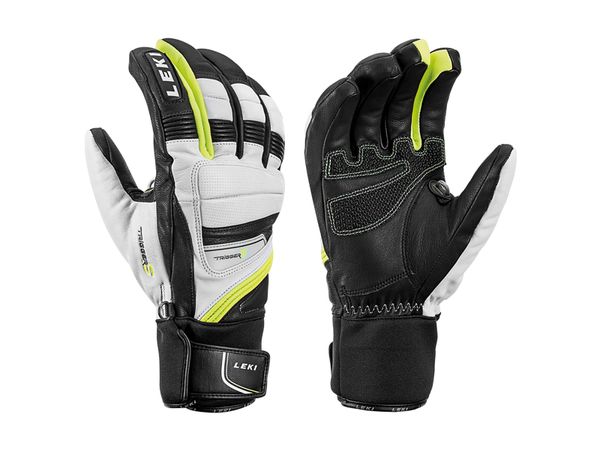 Leki Griffin Prime S glove white/black/yellow