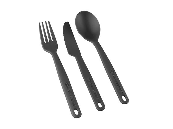 Sea To Summit Camp Cutlery Spoon, Fork & Knife Set charcoal