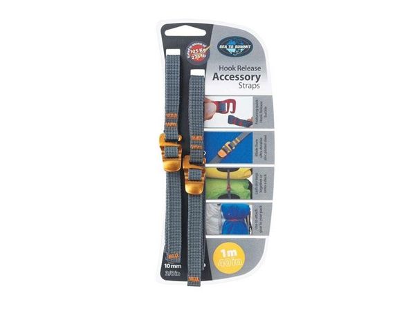 Sea To Summit Tie Down Accessory Straps w Hook Release 10mm/1m
