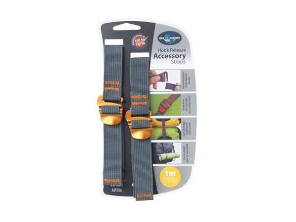 Sea To Summit Tie Down Accessory Straps w Hook Release 20mm/1m