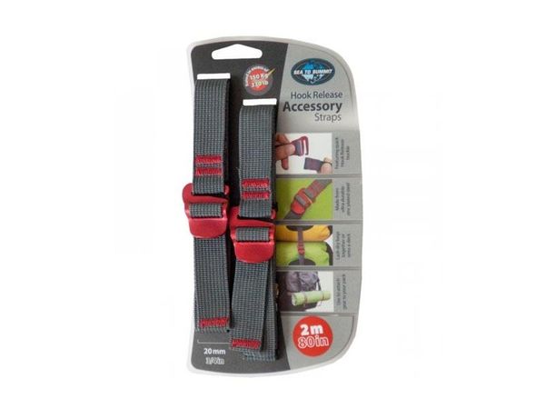 Sea To Summit Tie Down Accessory Straps w Hook Release 20mm/2m