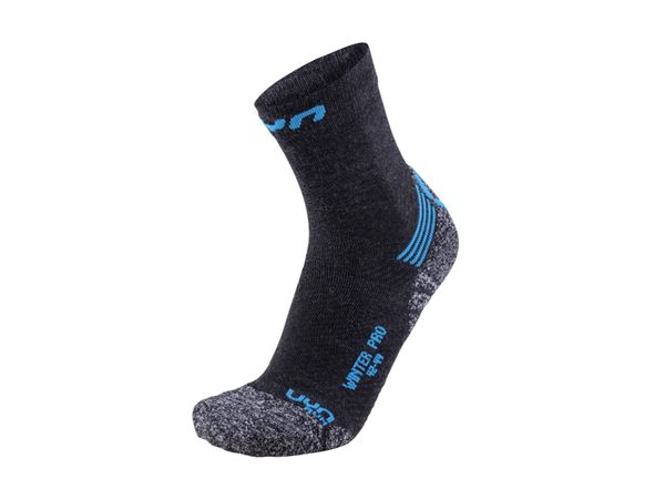 UYN Man Winter Pro Running Socks anthracite/azure